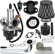 PZ30 30mm Carburetor with Exhaust Header Stage 1 Kit Replacement for Predator 420cc 301cc GX390 GX34