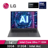 LG Gram 極致輕薄筆電 16" (Intel Core Ultra 7 155H/32GB/512GB/Intel Arc/W11/EVO認證) 沉靜灰 16Z90S-G.AD79C2