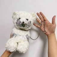 European American Style Halloween Bear ins Style White Plush Unique Creative Bear Doll Y2K Tuku COS 