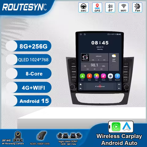 9.7 Inch Car Android 15 For Mercedes Benz E-class W211 E200 E220 E300 E350 E240 E270 E280 CLS CLASS 