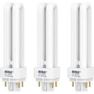 3Pack PLC-13W 4 Pin G24q-1,Double Tube, Compact Fluorescent Light Bulb - Replaces Sylvania 20671 CF1