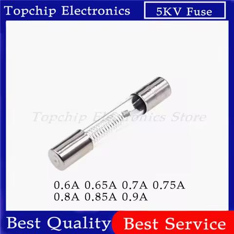 10pcs 5KV Special Microwave Oven Fuse 6*40mm 0.65A 0.7A 0.75A 0.8A 0.85A 0.9A 1A Glass Tube Fuse 500