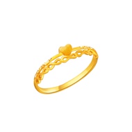 Citigems 916 Gold Ornamental Infinity Heart Ring