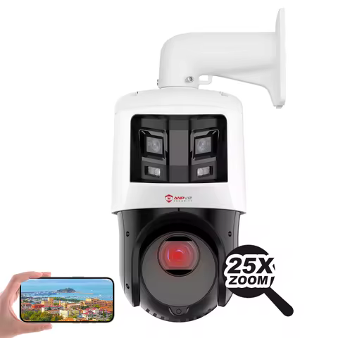 Anpviz OEM DS-2SE4C425MWG-E/26F0 TandemVu 2-in-1 4MP 25X Zoom PoE PTZ 8MP Dual Lens Smart Color Nigh