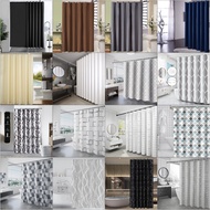 High Quality 180/200/220/240CM Bathroom Waterproof Shower Curtain Black White Gray Blue Beige Brown 