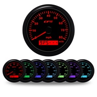 เครื่องวัดความเร็วใน G-PS ขนาด85มม. 80MPH 7สีกันน้ำไฟแสดงสถานะจอแอลซีดีเครื่องจับความเร็ว MPH เหมาะส