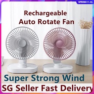 Wireless Auto Rotatable Table Fan Rechargeable Desk Mini Fan Laptop Cooler Cooling Portable USB Fan for Office Home Dorm