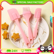 Three-piece baking set (brush, stick, spatula). Practical tools for making cakes. Kitchen tools.