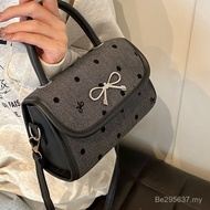 Underarm Bag Bowknot New Style Female Baguette Casual Texture 2025 Messenger Bag Girl High-End Fashi