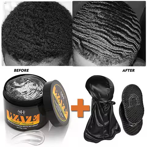 360 Wavy Frizz Control Gel Strong Hold Nourishing Scalp Wave Cream Natural Anti-Hair Loss Clay Hair