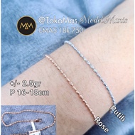 18K white gold rose gold capsule peppercorn bracelet