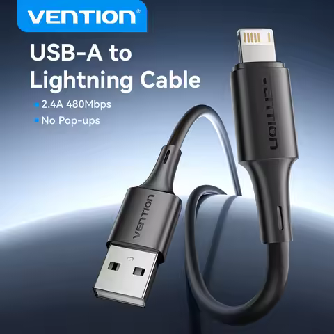 Vention USB Cable for iPhone13 13 12 11 USB A To Lightning Cable Data 2.4A Fast Charging Cable for i