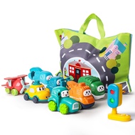 ALASOU 8 PCS Baby Cranes Car Toys with Playmat/Storage Bag|1st Birthday Gifts for Toddler Toys Age 1