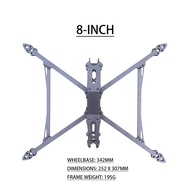 MARK4 V2 8-inch FPV Drone Frame Kit with Reinforced Support Rods, 342mm Wheelbase Carbon Fiber Racin