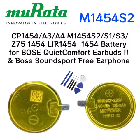 2-100PCS CP1454/A3/A4 M1454S2/S1/S3/Z75 1454 LIR1454 Batteryfor BOSE QuietComfort Earbuds II& Bose S