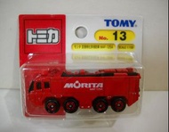 藍字 TOMY Tomica 13 Morita Airport Crash Tender MAF-125A 空港用化學消防車 吸塑日版 (中製)