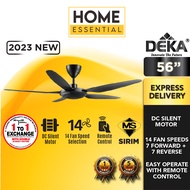 Deka 56" 5 Blades 14 Speed DC33 PRO | 12 Speed DDC21 Forward And Reverse Dc Motor Ceiling Fan w Remo