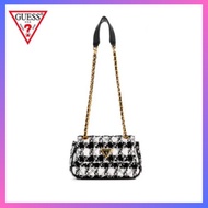 [Guess] Tweed hold chain shoulder bag_black