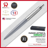 Parker Jotter XL Ballpoint Pen - Alexandra Matte Grey CT (with Black - Medium (M) Refill) / {ORIGINAL} / [RetailsON]
