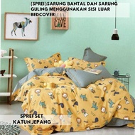 KATUN Premium Japanese Cotton Children's Bed Sheet Set Osaze Size Queen 160x200 King 180x200 Extra K
