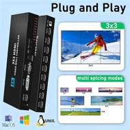 4K 3x3 HDMI Video Wall Controller 1080p DVI Video Processor 1X2 1X4 1X3 2x2 2x3 2x4 Multi Screen Spl