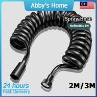 🇲🇾Local Seller 200CM 2M & 300CM 3M Premium Quality Black ABS Bidets Spring Hose Shower Bidet Spray /