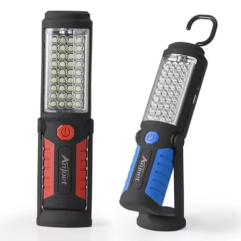 Super Bright USB Charging 36+5 LED Flashlight Work Light Torch Linternas Magnetic+HOOK Mobile Power 