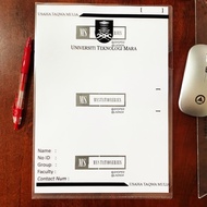 UiTM Transparent Paper Folder (L-Shaped File)~High Quality 0.2mm Thick Material Paper Folder~A4 size