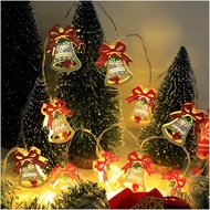 628) Jingle Bell Christmas String Lights 🔔🎄 | 2M Warm White Copper Wire Fairy Lights | Battery-Opera