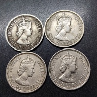 British Malaya QE II A Set Of 10 Cent 1957-1961 ( 4 Coins )