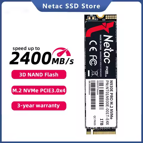 Netac M2 SSD NVMe 1TB 512gb 256gb PCIE3.0 m.2 2280 Internal nvme1.4 Solid State Drive Hard Disk HD f