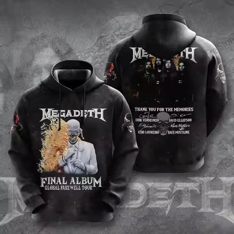 Metal Rock Band Megadeth 3d Print Hoodie Men Women Fashion Long Sleeve Hoodies Vintage Coat Men Swea