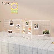 FAVORITEGOODS Display Rack, Grid Metal Storage Rack, Creative Grid Frame with Base Jewelry Booth Rac