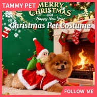 Christmas Pet Costume Funky Riding Santa Suit Dog Clothes Dog Winter Hoodie Coat For Xmas New Year