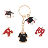 Bachelor's uniform Bachelor's Cap Key Chains Friend Student Graduation Gifts A+Good Luck Keyring Handbag Fashion Accessories