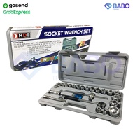 HDT Socket Wrench Set 25 Pcs 8 mm - 32 mm Shock Socket Wrench
