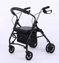 Elderly Shopping Cart Elderly Trolley Foldable Can Sit Shopping Scooter Lightweight Walking Aid Wheelchair Casual Storage
