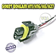 SOKET BOHLAM H11/SOKET LAMPU FOGLAMP KABUT MOBIL H11/H8/H27/H16