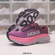 Spot Hoka One Bondi 8 Shock Absorbing Women's Breathable Running Shoes Men and Women Casual Sports S