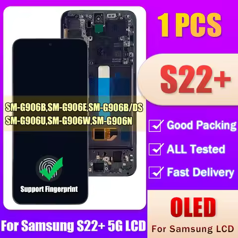 6.6" OLED For Samsung S22 Plus S22+ 5G G906U G906B G906E G906 LCD With Frame Display Touch Screen Di
