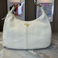 特價❤️Prada 白金全皮hobo肩背包
