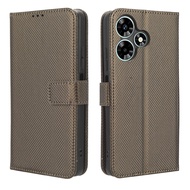 Infinix Hot 30 4G Casing Flip Phone Holder Stand Case Infinix Hot 30 4G Case Wallet PU Leather Back