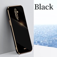 LANLIN For OPPO Reno 2 Reno 2Z Reno 2F Reno 3 OPPO Reno Phone Case 6D Plating Soft Casing Silicone Square Frame Shiny Bling Back Cover For OPPO Reno 2Z/OPPO Reno 2 Case