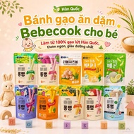 Bebecook Korean Weaning Cake for 6 Month Baby Fruit and Vegetable Flavor Organic Brown Rice Long Bar