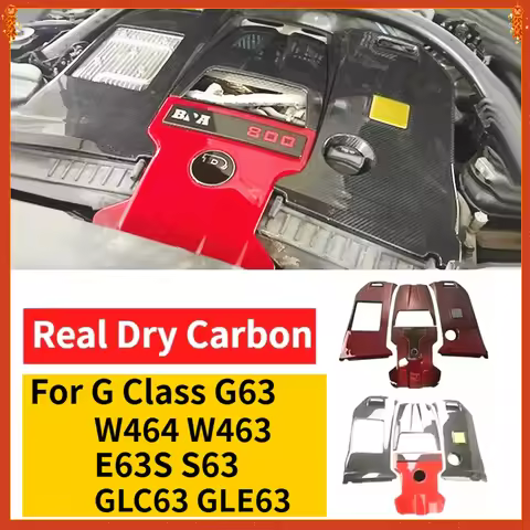 For Benz G Class W463 W464 E63S G63 S63 For Brabus G800 G900 Dry Carbon fiber Hood Cover Trim Rocket