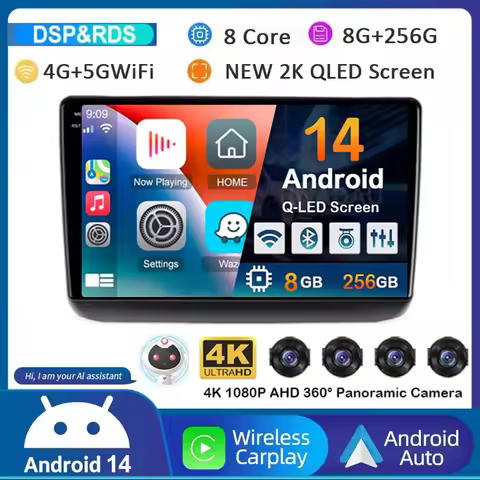 Android 15 Auto Carplay WIFI+4G For Jeep Grand Cherokee WK2 2013 - 2020 Car Radio GPS Navigation Mul