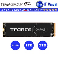 Itw | Teamgroup T-Force G50 M.2 2280 PCIe 4.0x4 Ultra-thin Graphene Heatsink 512GB, 1TB and 2TB SSD