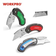 WORKPRO迷你多功能刀，鋁柄折疊刀，附贈10片刀片