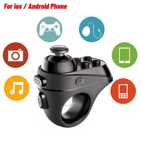 R1 Ring Shape Bluetooth VR Controller Wireless Gamepad for iPhone Android Phone VR Headset Rechargea