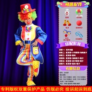 ชุดเสื้อผ้าเด็ก Leowoel Clown Costume Cosplay Stage Performance Outfit Polyester Fabric Dance Classr